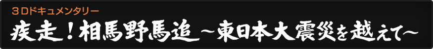 3Dドキュメンタリー 疾走！相馬野馬追～東日本大震災を越えて～